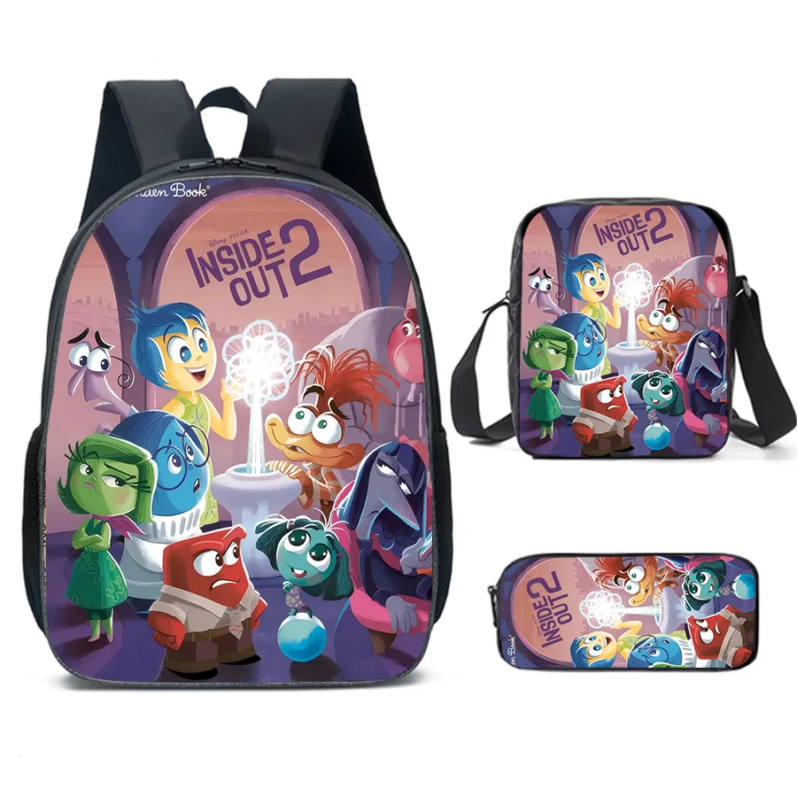 Inside Out 2 Backpacks Mochila School Backpack Cartoon School Bags for Boys Girls Large Capacity Anime Game Children Backpack