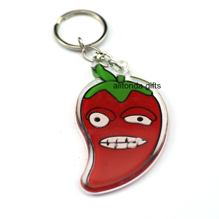 Personalize acrylic anime keychains custom cartoon different shape logo print blank acrylic keychains for promotional gifts