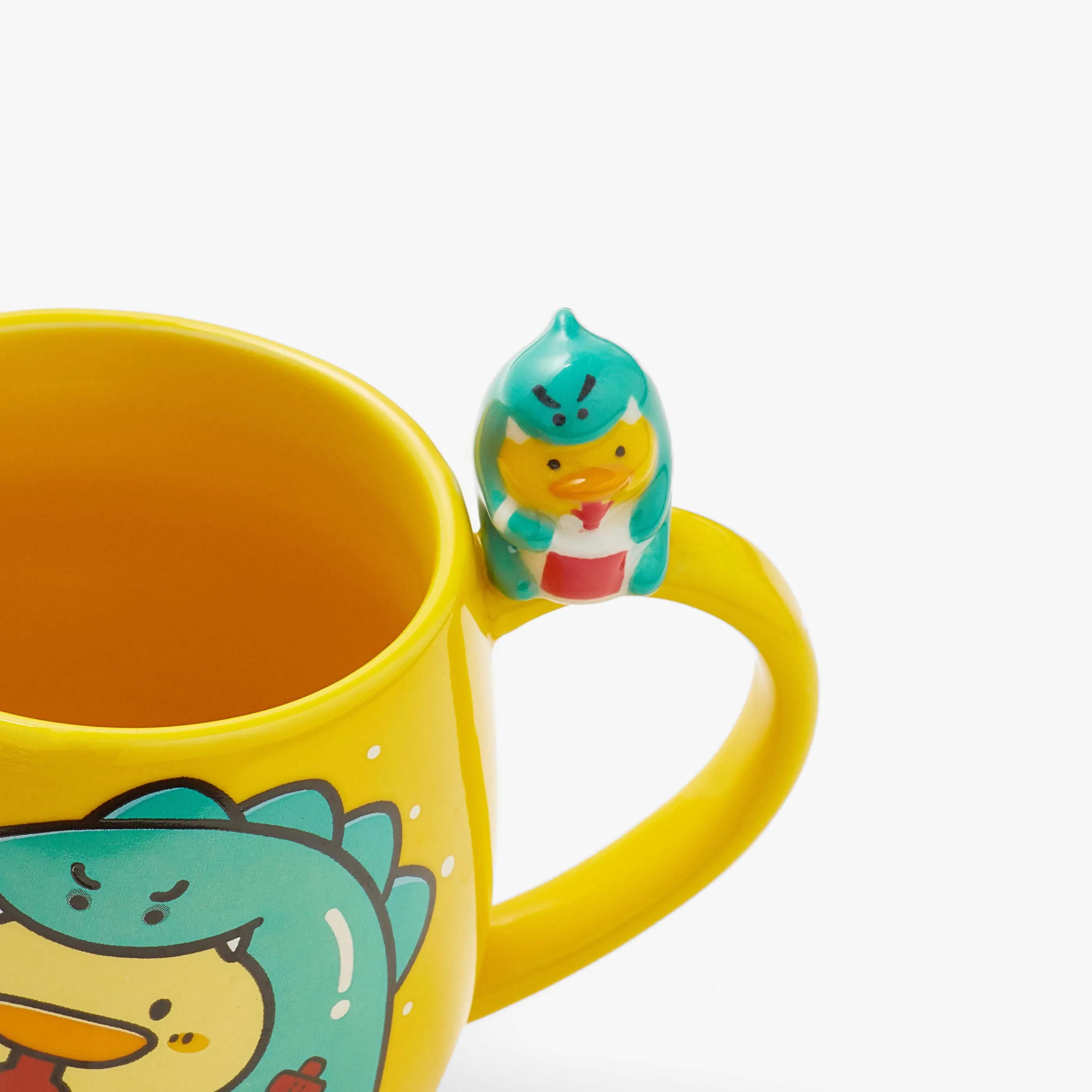 Large capacity mug cute Dinosaur Duck ceramic milk coffee oatmeal breakfast drinking mug for home office