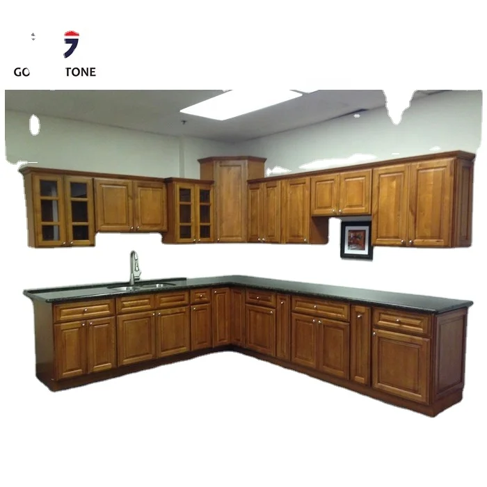 Классический модульный шкаф из массива дерева для хранения кухонный улучшения дома