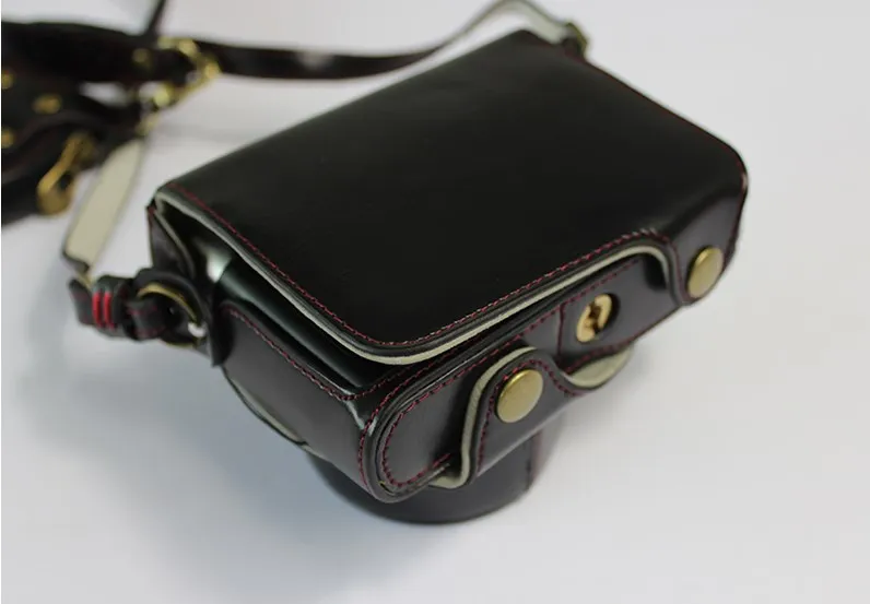 wholesale custom Luxury   portable PU leather case Camera Bag Cover pouch for Leica D-LUX7 D-LUX 7 LUX7 With Battery Opening