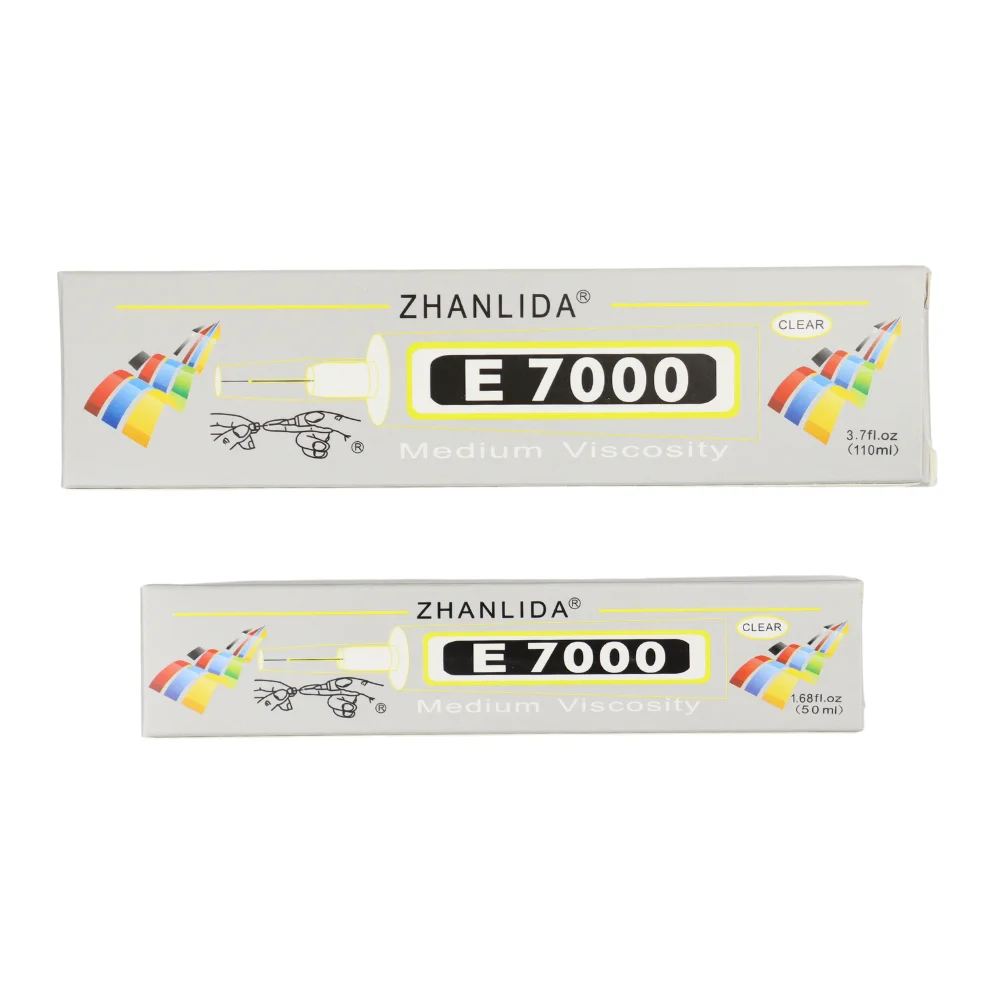 50ML Zhanlida E7000 Clear Glue Fabric Textile Clothes Logo Patch Jewelry DIY Craft Leather Crystal Rhinestone Epoxy Adhesive