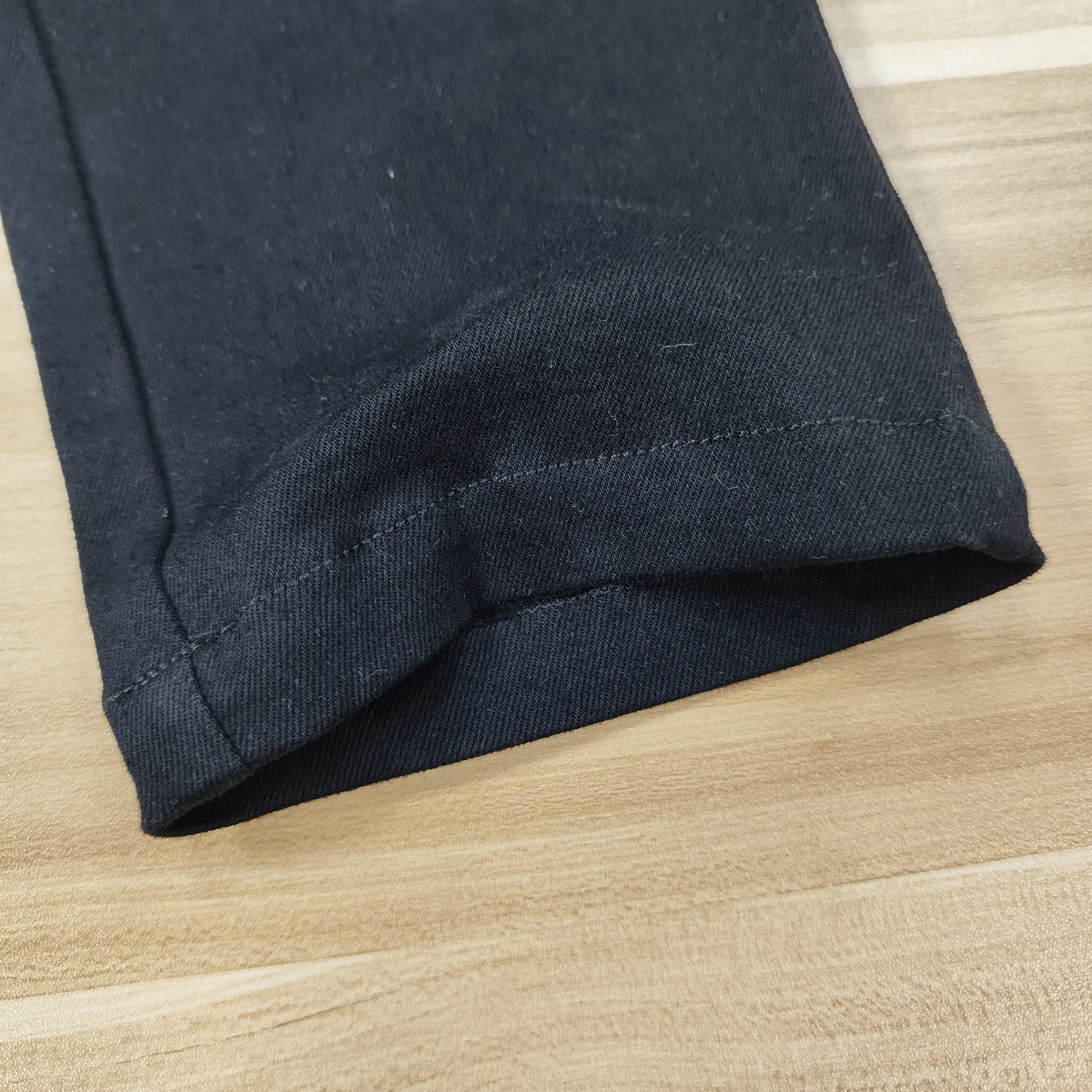 Wholesale Black Straight Fit Custom Cargo Strapped Denim Jeans For Men