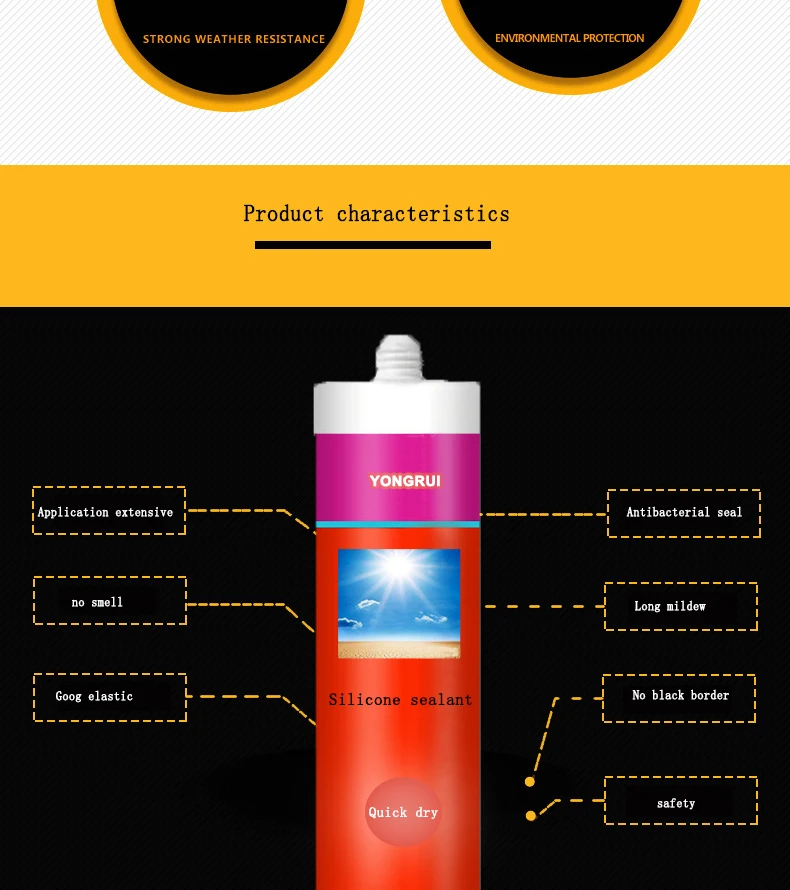 Manufacturer One-Part Neutral-Cure Rtv Weather Proofing Sealant Silicone Weatherproof Adhesives Sealant