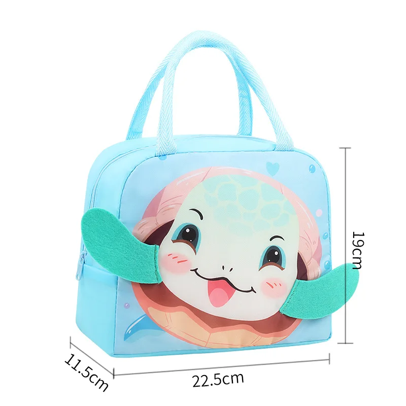 factory direct supply 3D animals design easy carry lunch cooer bag for school students thermal insulated lunch bag for kids