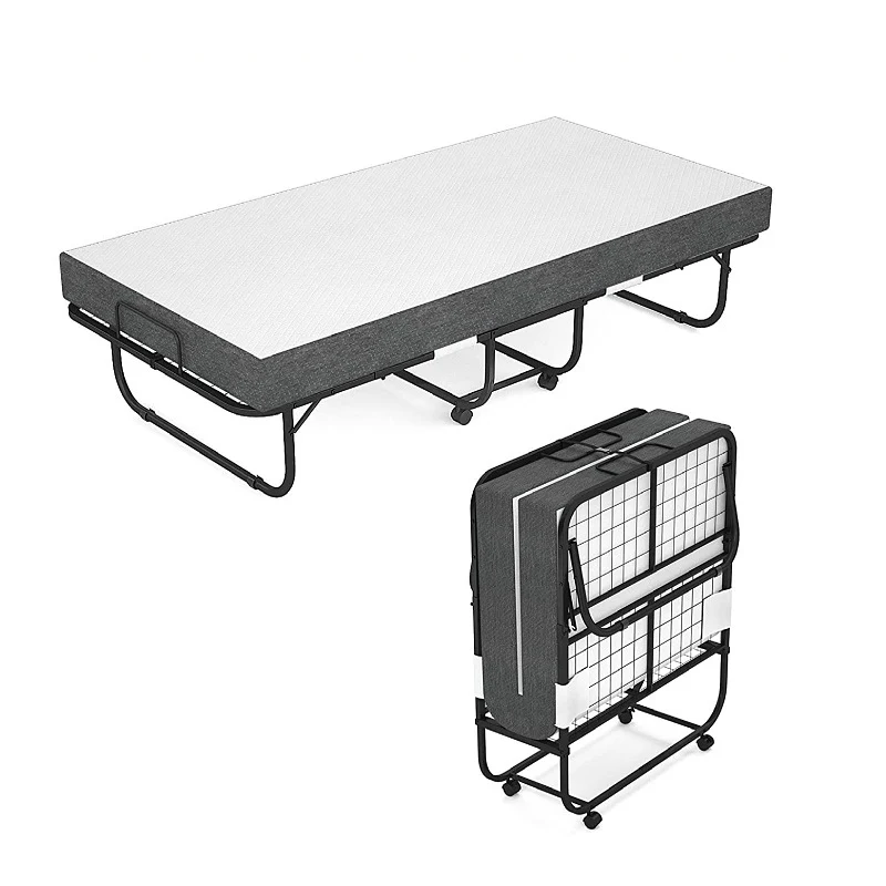 Высококачественная гелевая пена с эффектом памяти металлическая трубка упаковка современная мебель для спальни белая складная кровать 2 комплекта CN;GUA
