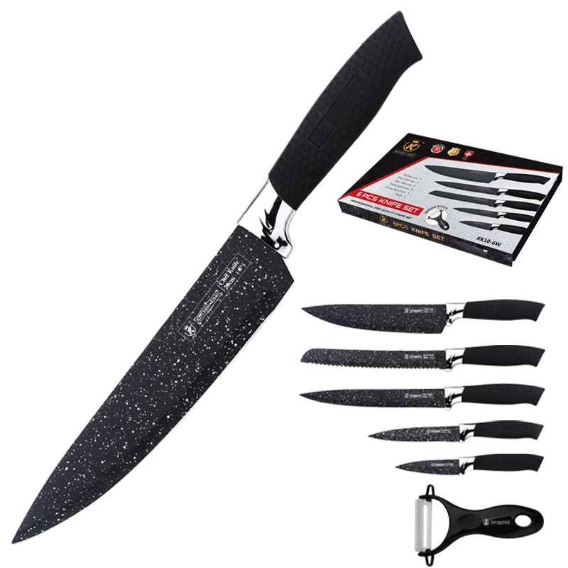 Кухня повар набор состоит из 6 предметов туризма и активного отдыха шеф повара кухонных ножей нож подарочной коробке водонепроницаемый чехол для багажа супер острыми краями приготовления пищи