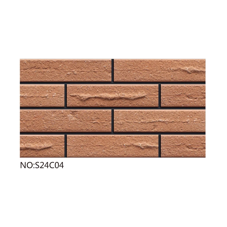 Custom special shape clinker bricks wall panel looking terracotta exterior wall brick white color