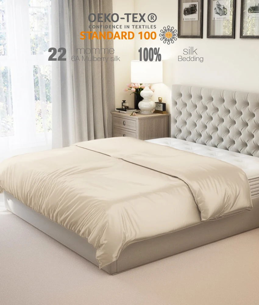 New Design Simple Style Silk Duvet Cover Washable 100% Natural Mulberry silk bedding set luxury