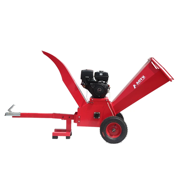 13hp gas powered industrial wood tree chipper shredder