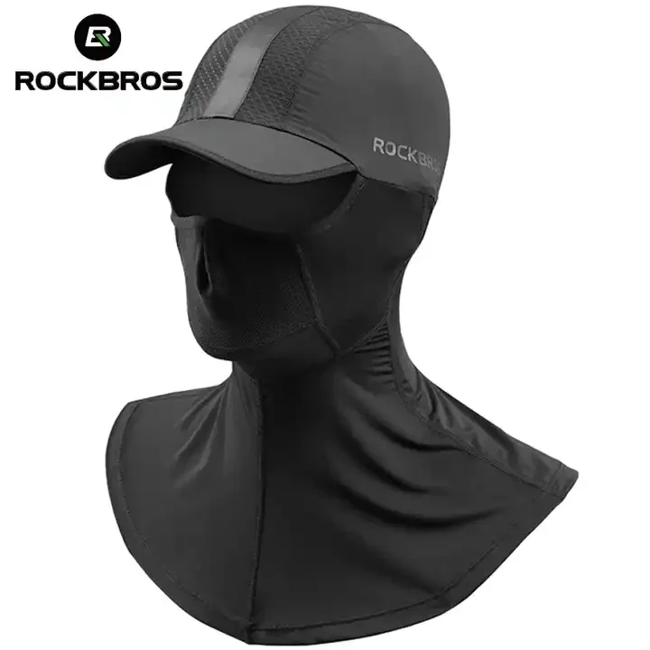 ROCKBROS Summer Cycling Bicycle Headwear Anti-sweat Breathable Cap Running Bike ice silk Masks Hats Sports Face Mask Equipment
