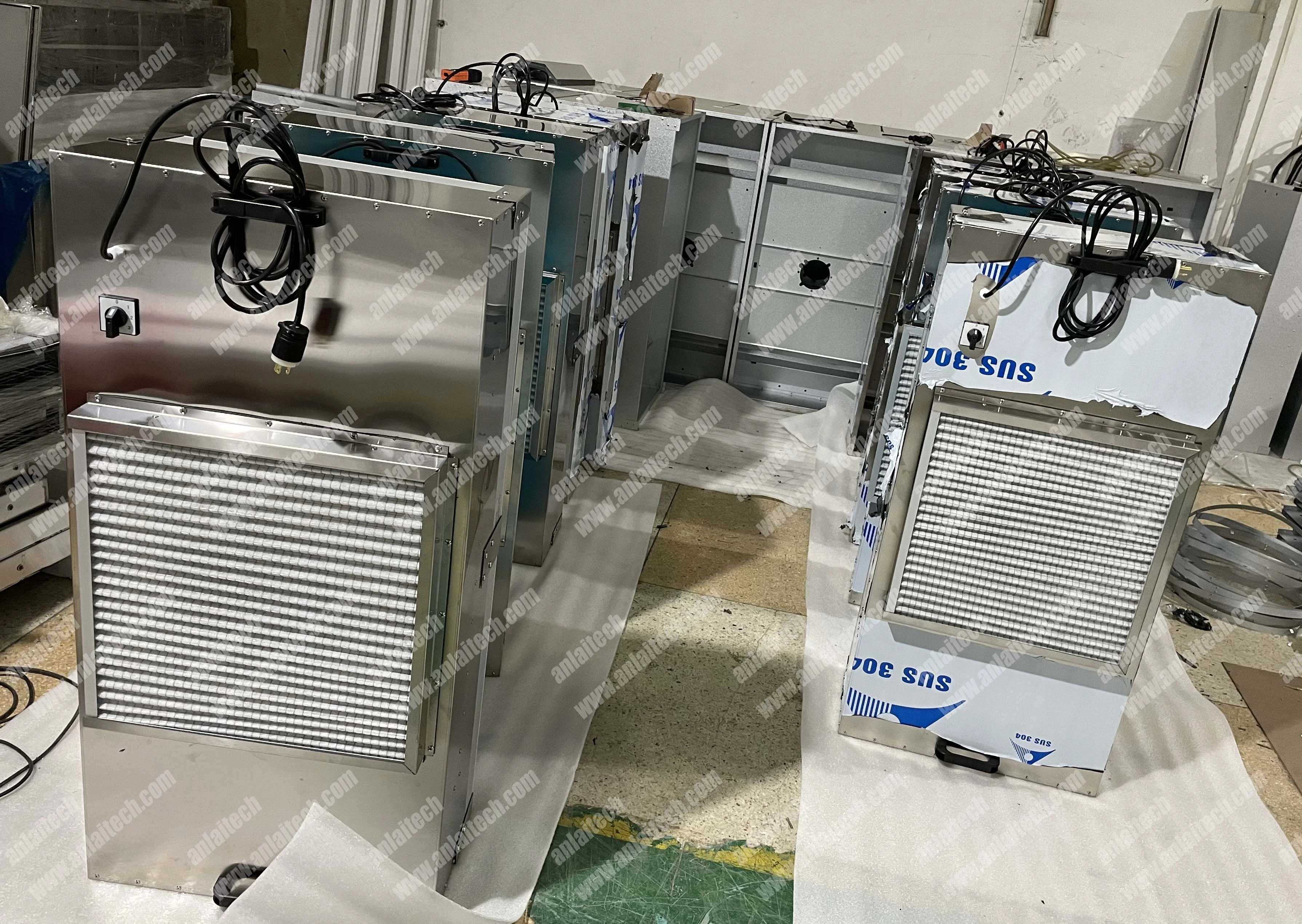 H14 H13 Laminar Flow Hood Heap Stainless Steel FFU Fan Filter Unit With HEPA air filter For Clean Room