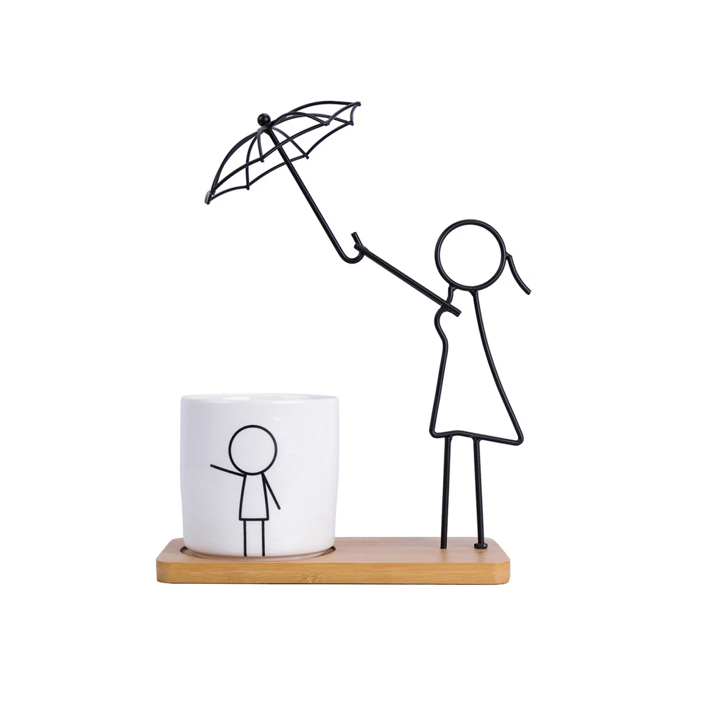 Creativity Family Style Succulents Plant Pot Cactus Small Ceramic Flower Pots