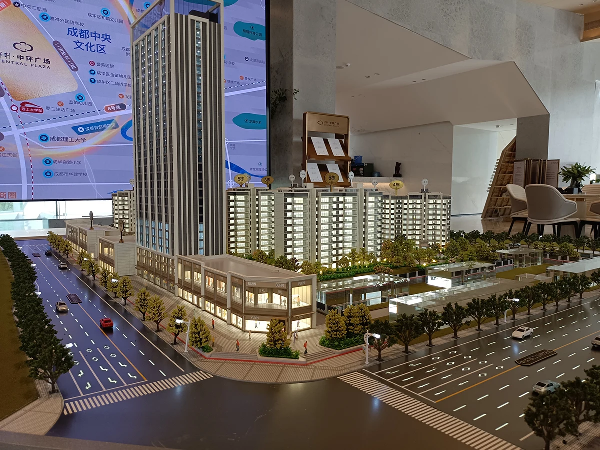 3D Miniature Scale Building Model Construction House Modeling for Real Estate model