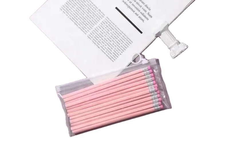 PPE Transparent waterproof pencil case student pencil pouch study Exam Pull ring can store stationery bag