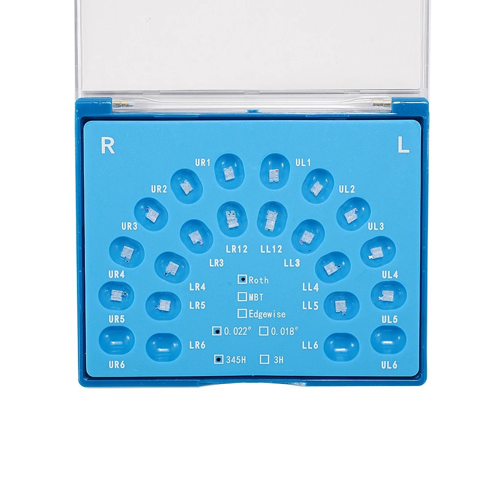 EASYINSMILE сапфировые кристаллические скобы зубные брекеты материалы с сетчатой основой Ортодонтические