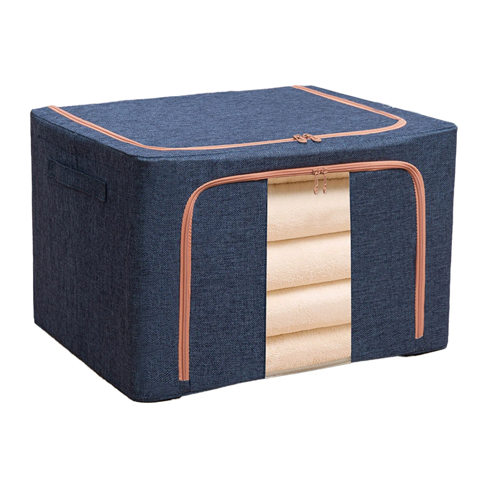 hot sell oem 24/66/80/110L New Style,Steel Frame Shelf Quilt Blanket Pillow Shoe Cloth Organizer Oxford Storage Box/