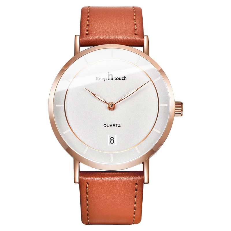 men minimalist watches fashion leather sports wrist watch