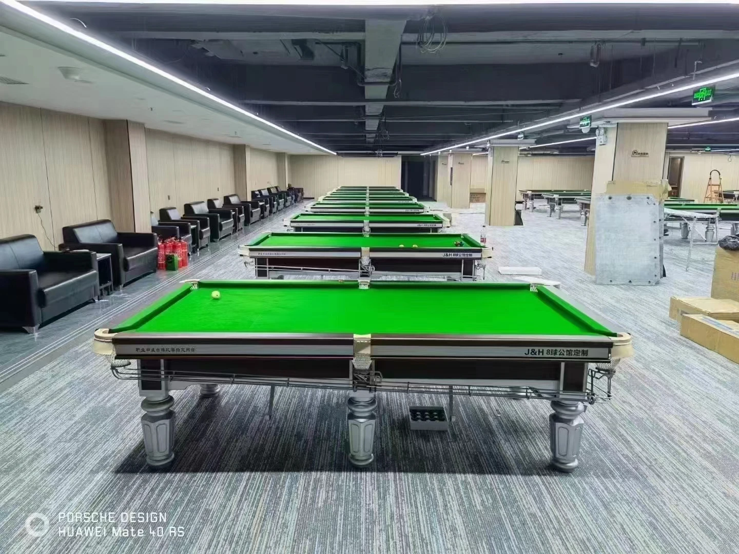 Custom Modern slate black 9ft tennis snooker billiard pool table