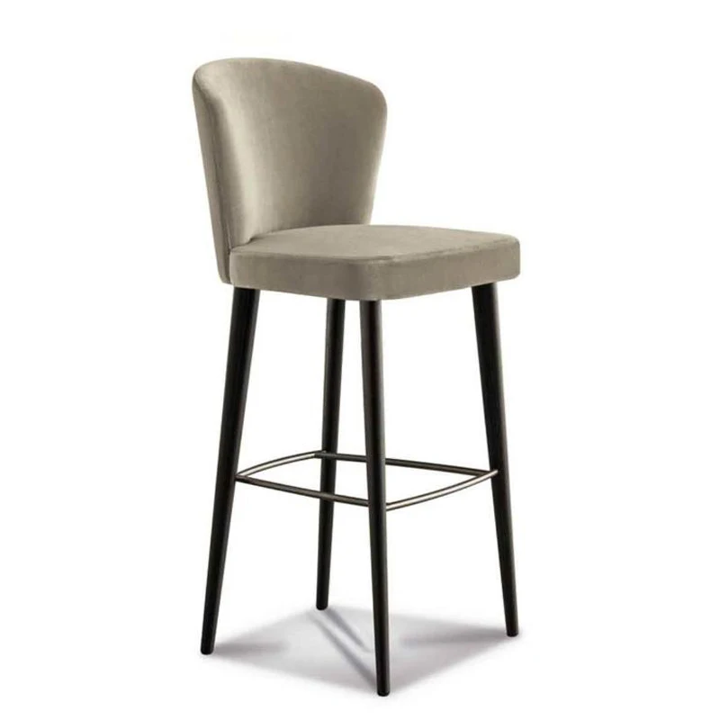 Furnistyle Villa Luxury Style Classic Design Genuine Leather Bar Stools