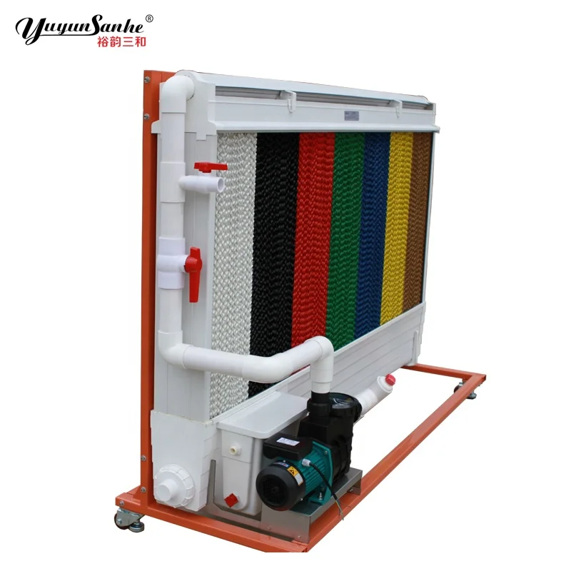 Cellulose Honeycomb Evaporative Cooling Pad Wall Wet Curtain with PVC frame for Agriculture Greenhouse Water Cooling System