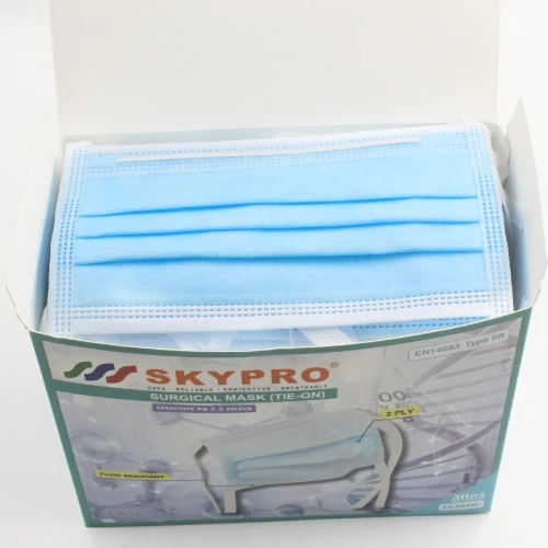 Skypro Surgical Tie On Type IIR mask Raw Material Medical Mask Adult Bandage Mask Class II 1000pcs