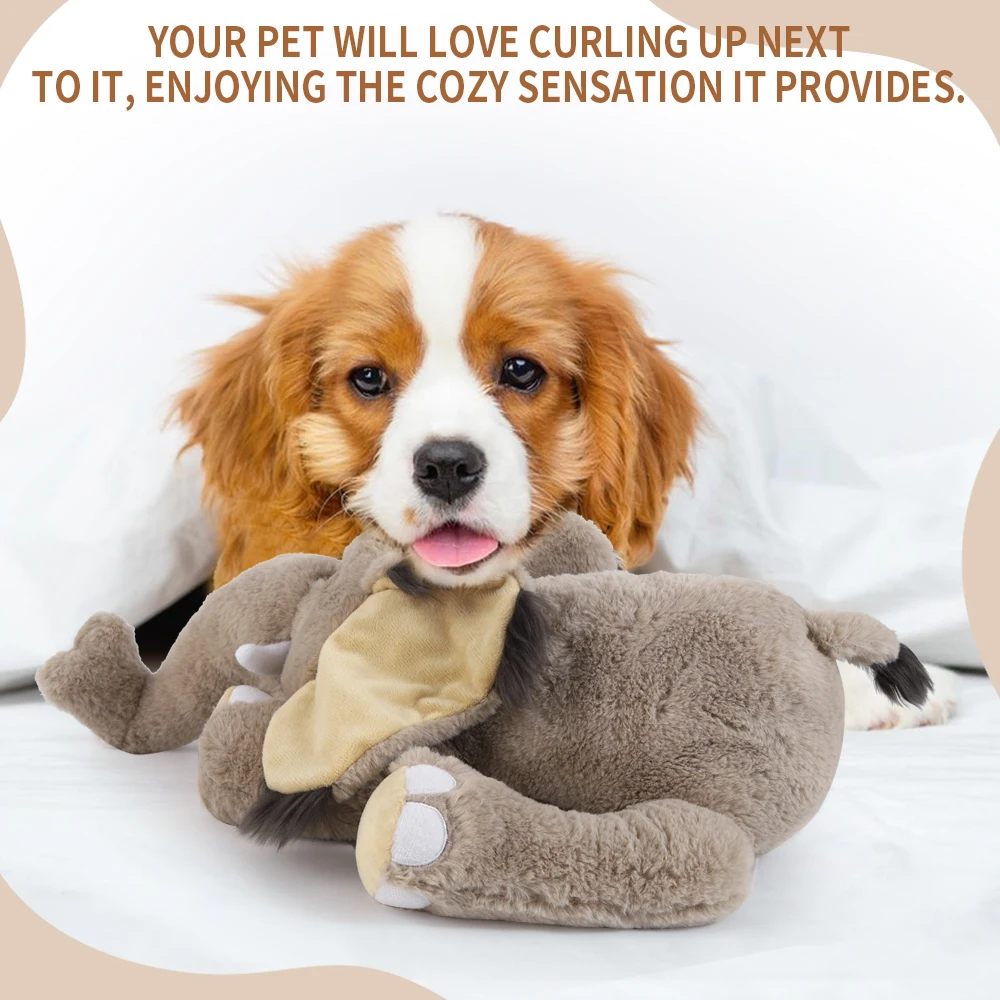 Cartoon Elephant Plush Squeaky Dog Toy Interactive Puppy Toy for  Pet Heartbeat Toys Perfect for Holiday Gifts