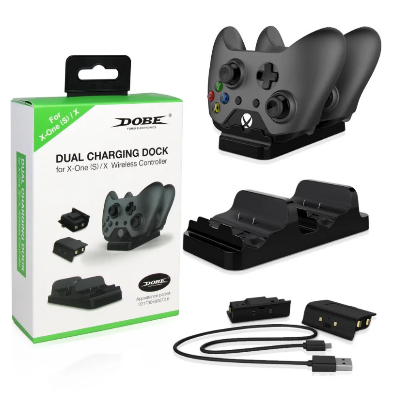 
for XBOX ONE Controller Dual Charging Dock Station with Battery Pack for Xbox One/One Slim/ One X 