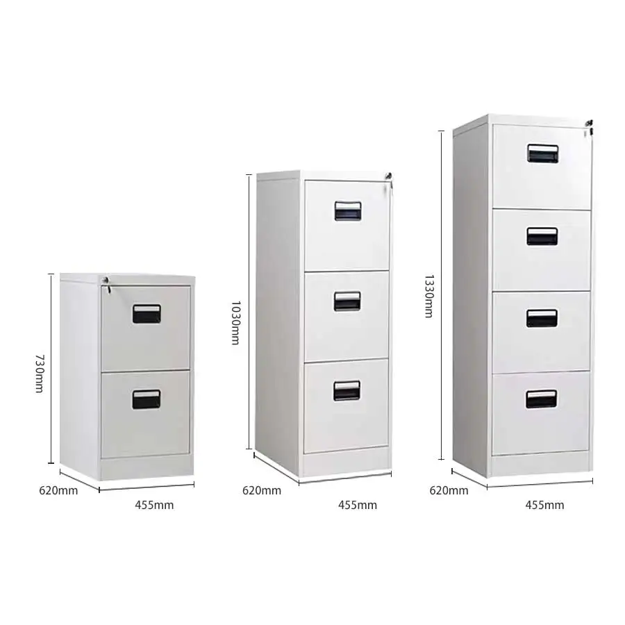 Metal 4 lockable drawer quickly assemble file cabinet