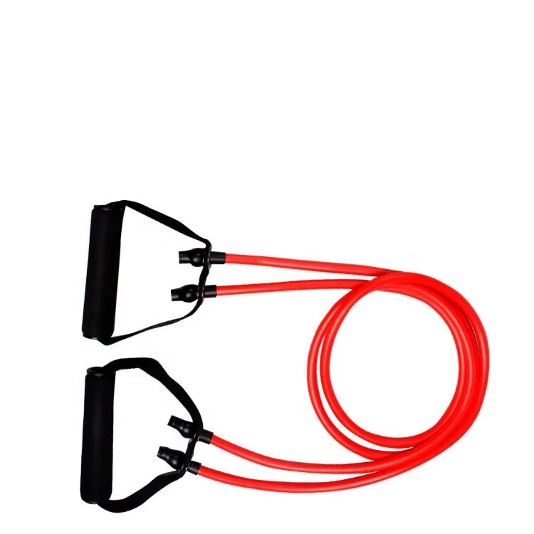 Hot Selling 2 Tube Latex Resistance Band Set Fitness Tension Yoga Sport Rope Custom Logo Home Strength Trainer Equipment