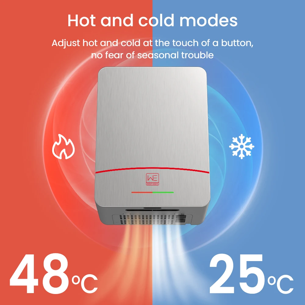 Commercial Lockable High Speed Wall Mount Automatic Sensor HPEA Hand Dryer With Hot and Cold Modes for Hospital