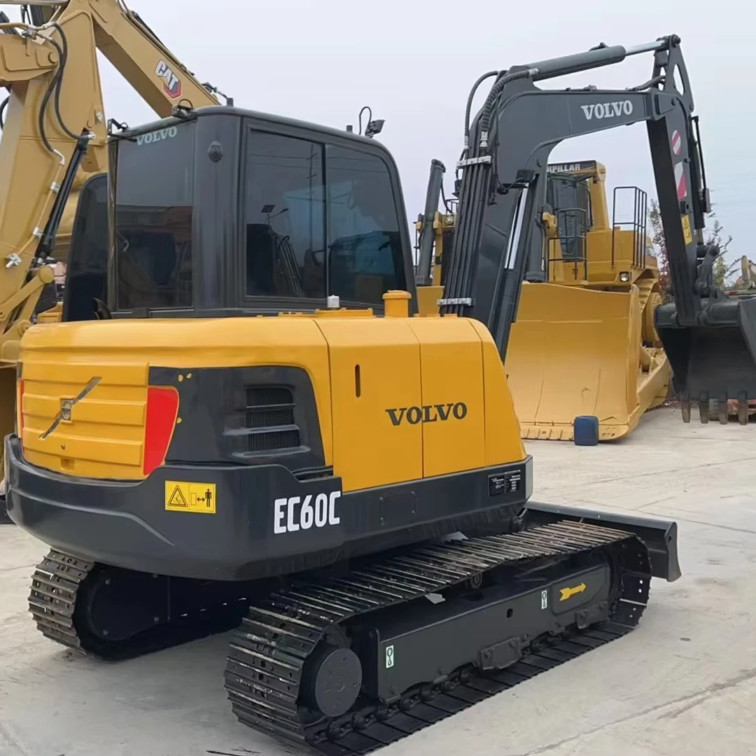 Низкая цена подержанный гусеничный экскаватор VOLVO EC60 гидравлическая машина 5 тонн 6