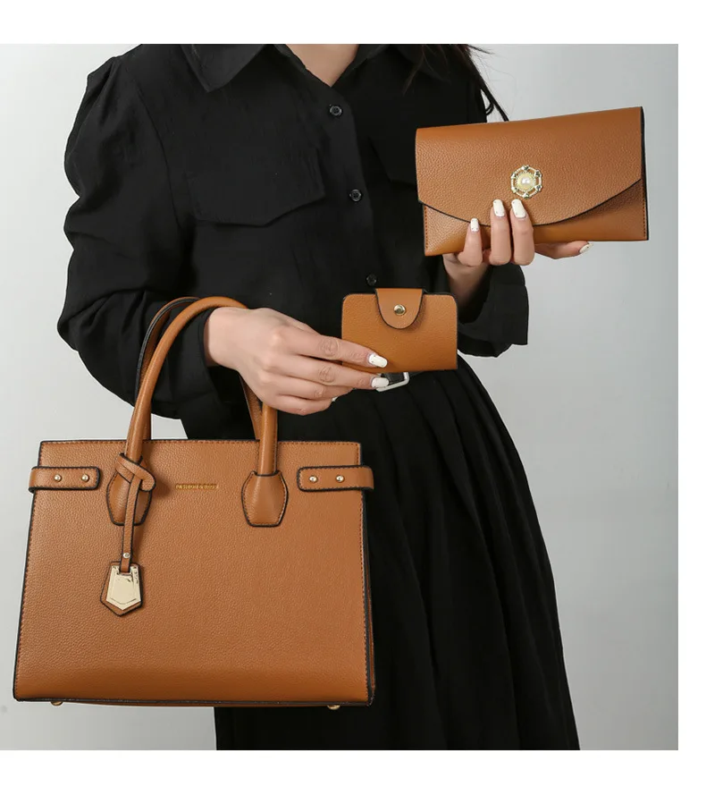 2023 new fashion ladies bags shoulder bag crossbody purse women hand bags 3 in 1 handbags set
