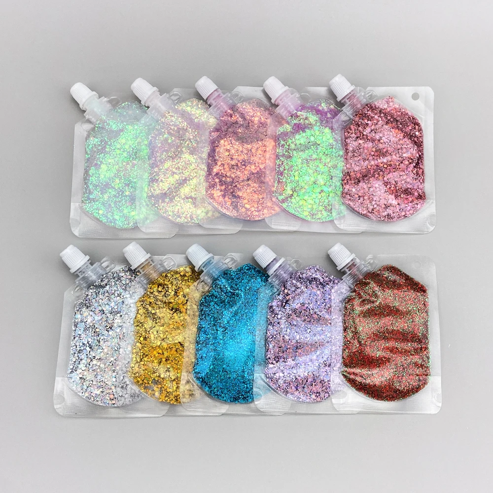 MLM custom makeup Holographic Glitter Makeup Shiny Cosmetic Grade Glitter Body Glitter Gel For Hair Face Body Nail Decoration