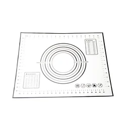 2021 Silicone Mat Baking Pastry With Measurements Anti-Slip Dough Rolling Silicone Pastry Mat