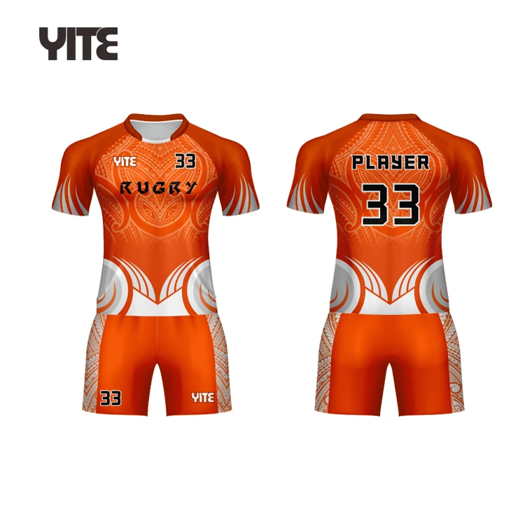 Rugby uniform OEM Rugby Jersey Custom Sublimated Print  quick dry Team Rugby Shirts