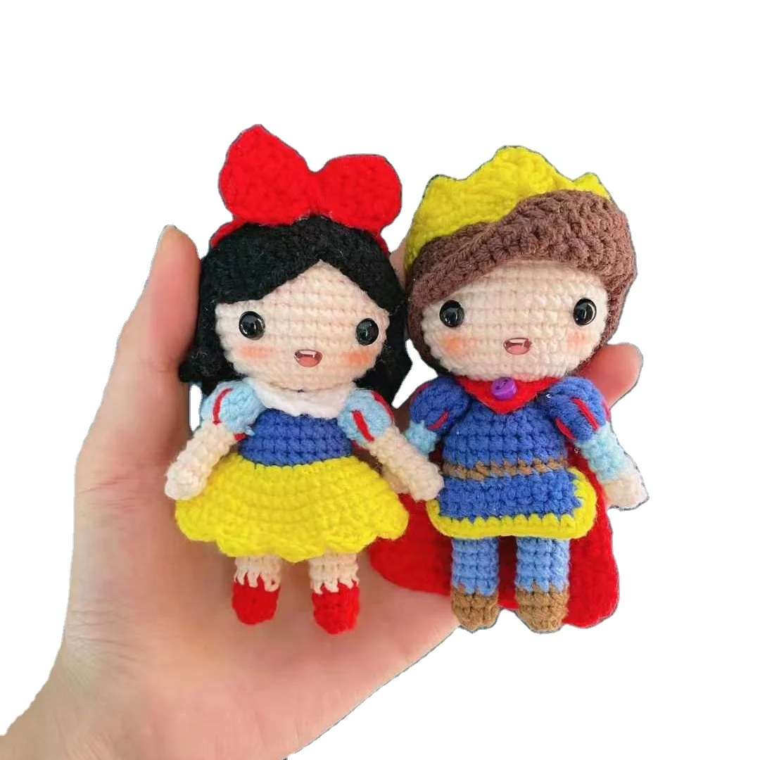 Children Toys Girl Princess Crochet Fairy Plush Doll With Skirt Amigurumi Kawaii Stuffed Dolls By Handmade