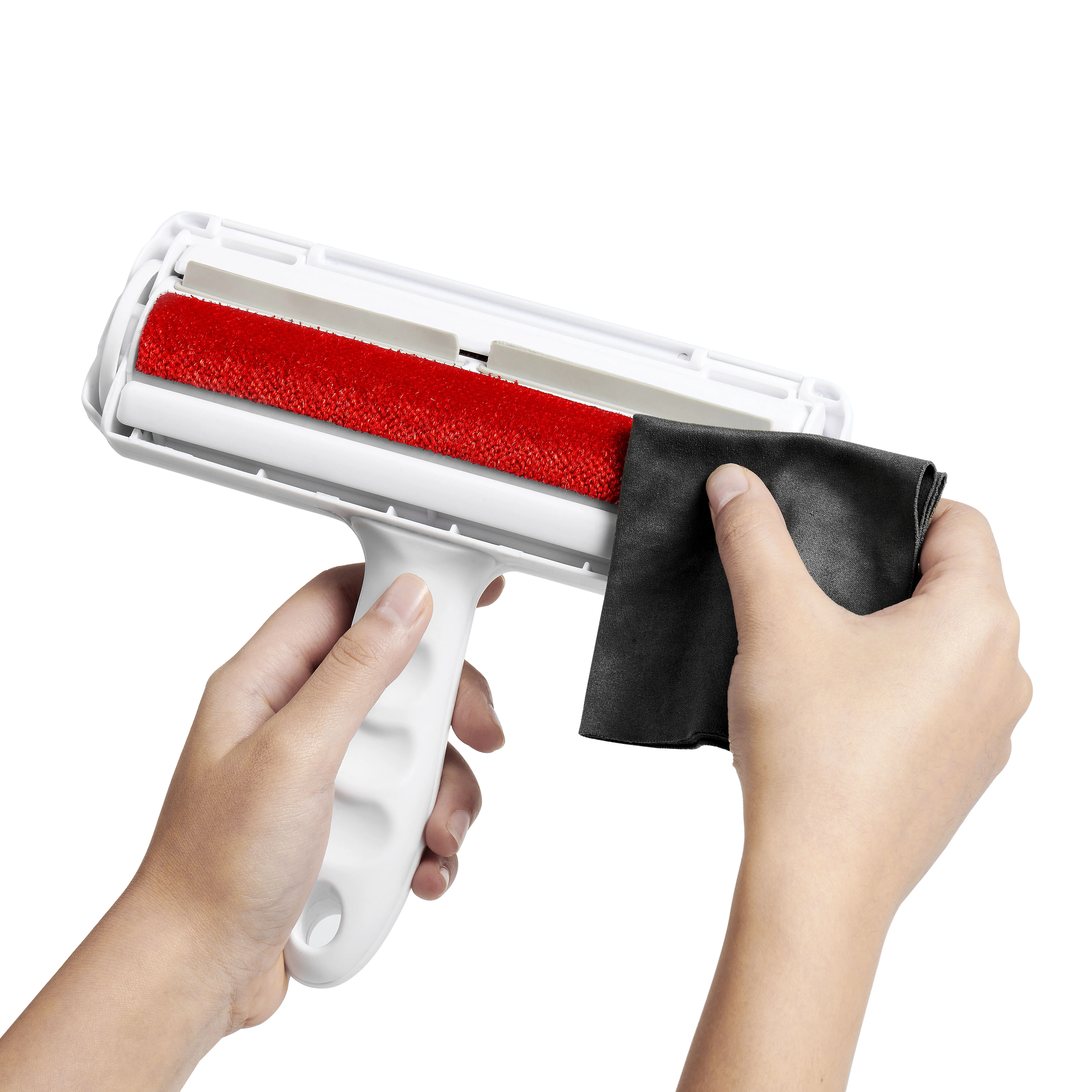 Custom Logo Self Cleaning Chom Reusable Dog Cat Pet Hair Remover Brush Lint Roller Pet Fur Hair Remover for Pets Cleaner Brush