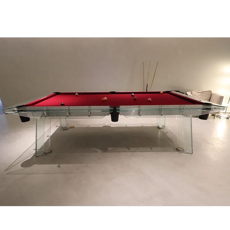 Customizable American standard black eight full set of commercial pool table Pool hall clubhouse glass pool table