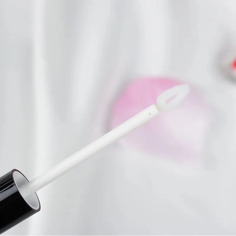 3ml empty cosmetics Gradient black color lip gloss tube with brush packaging