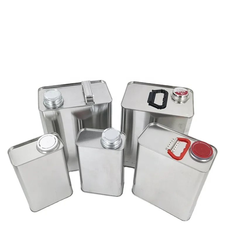 Square Paint Can With Plastic Handle and Metal Ear Made in China