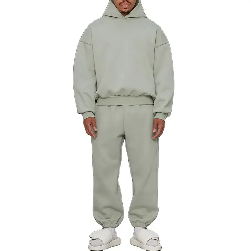 Streetwear Boxy Fit Joggers Men Tracksuit Baggy Tech Fleece Sportswear Tracksuits for Men
