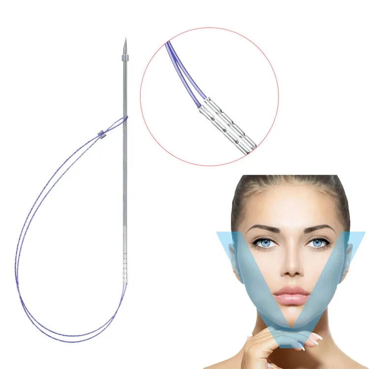 Double Needle Pdo Pcl Plla Thread Nose L Blunt Multi L Fish Bone L/W Blunt Molding Cog Pcl Mesh Thread for Facial Body Lifting