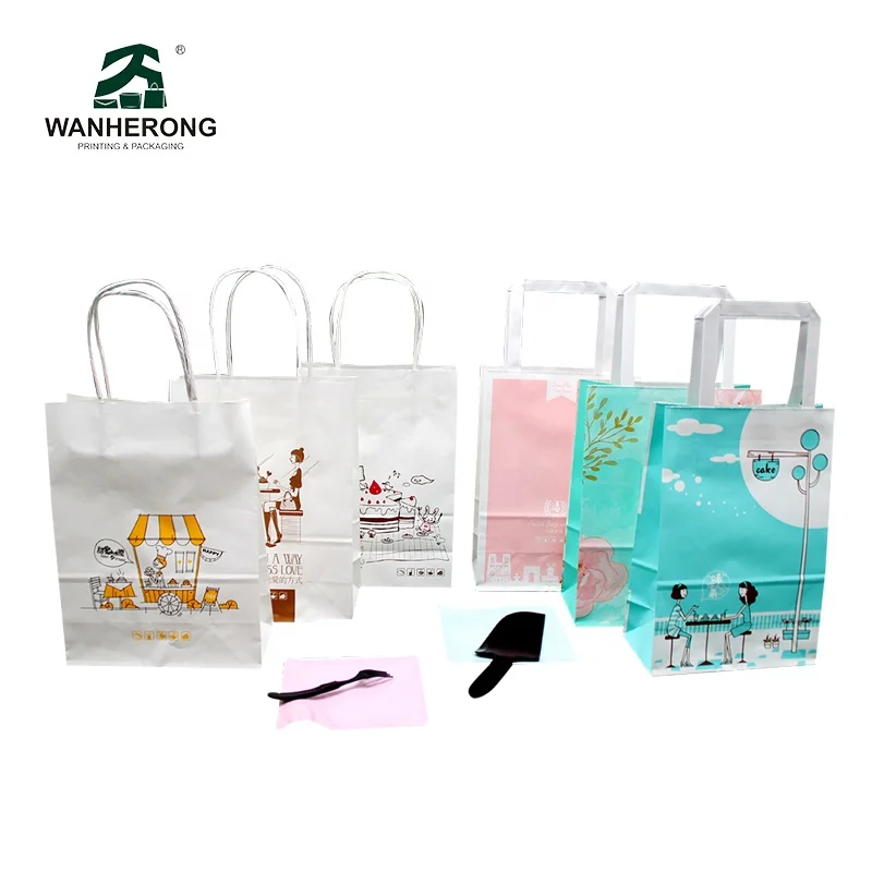 Fried chicken square bottom kfc mcdonalds paper bag custom colored printed