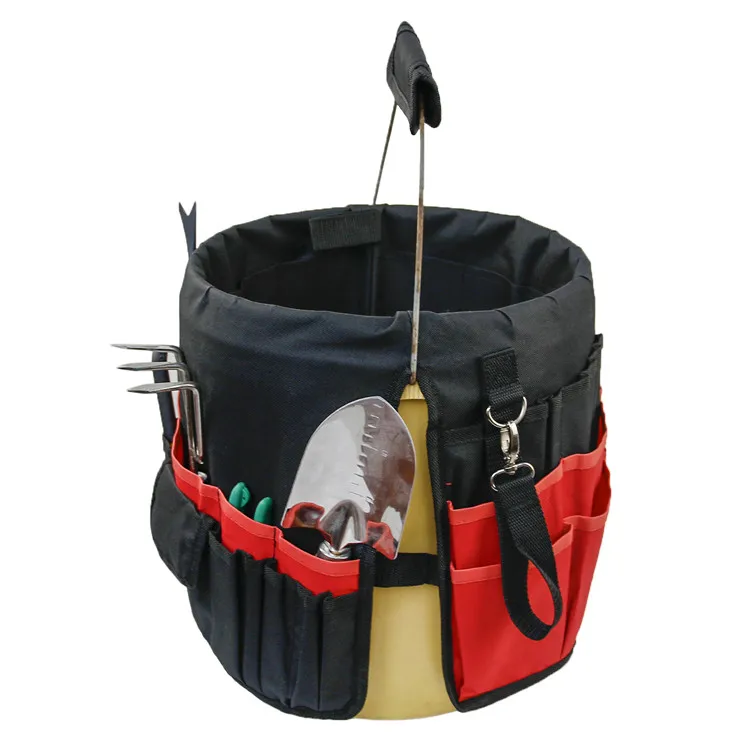 Hot Sales Wholesale Custom Garden Bucket Tool Organizer Multi-Purpose Tool Bucket Organizer with 42 Pockets