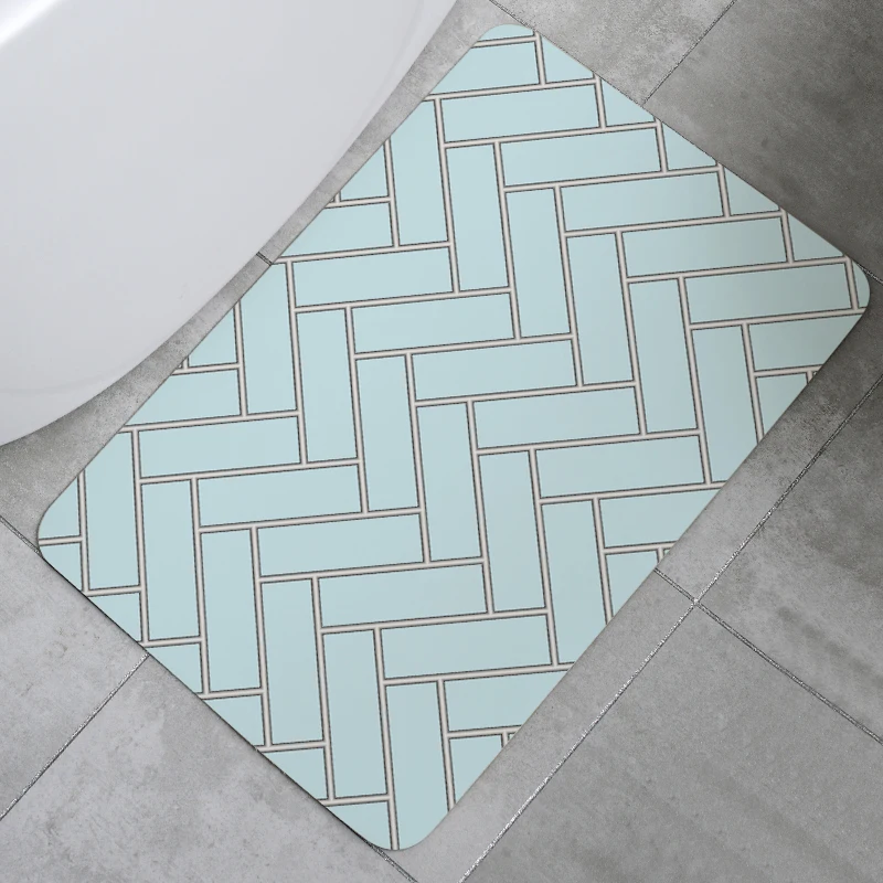 Bathroom Absorbent Soft Diatomaceous Earth Non Slip Rubber Silicone Children Cartoon Bath Mats