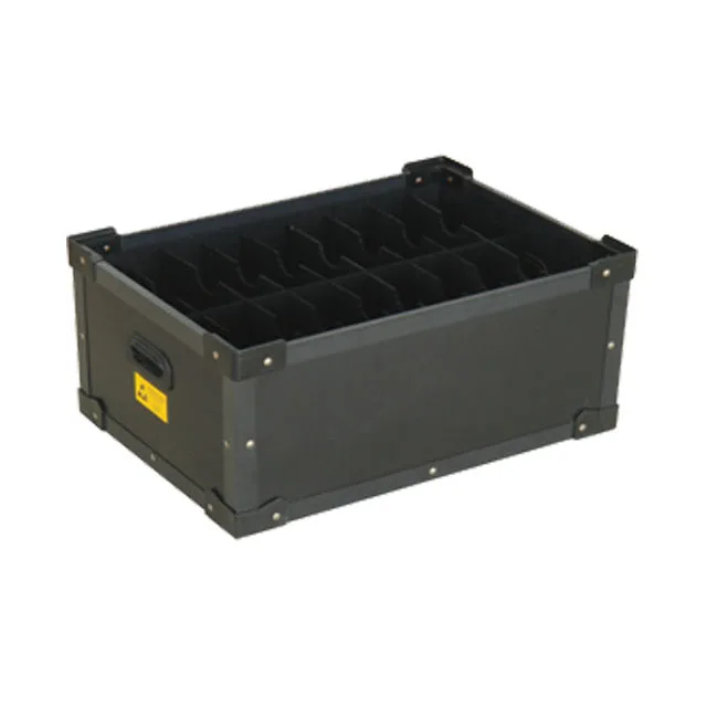 Антистатическая ПП проводящая esd пластиковая черная Гофрированная