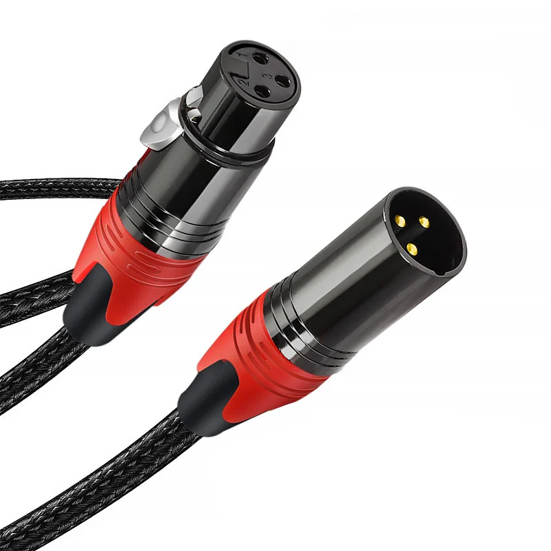 hot sale New Black Nylon XLR Cable Male to Female XLR Stereo Audio Cable for DV Camera Microphone Mic Cable XLR OEM