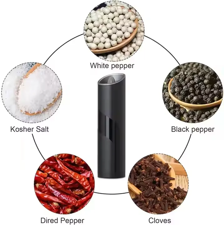Salt and Pepper Grinder Wholesale One Handed Operation Gravity Electric Pepper Grinder or Salt Grinder Mill