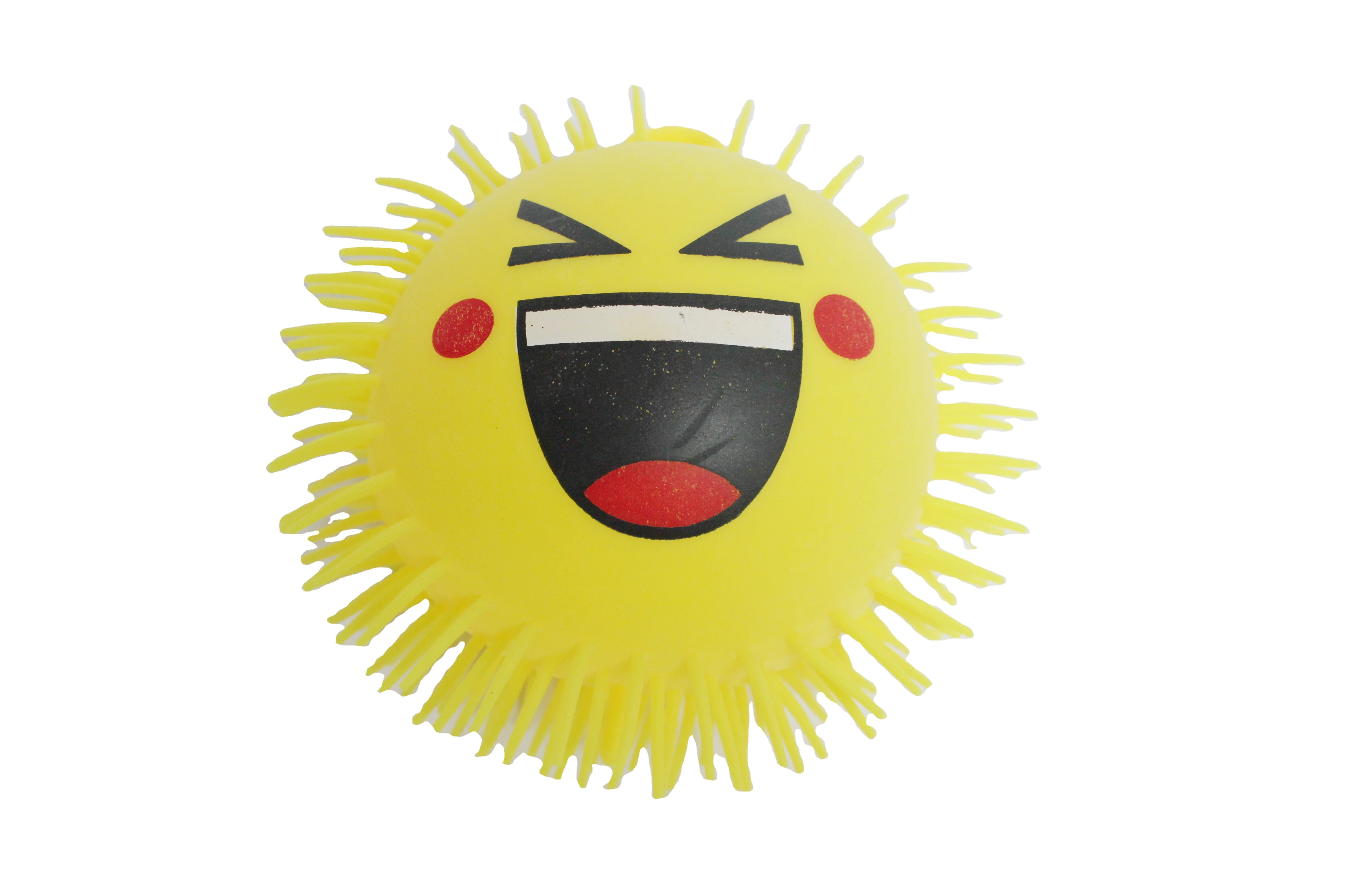 Light up colorful smiling face TPR ball toy Puffer ball toy Spike ball